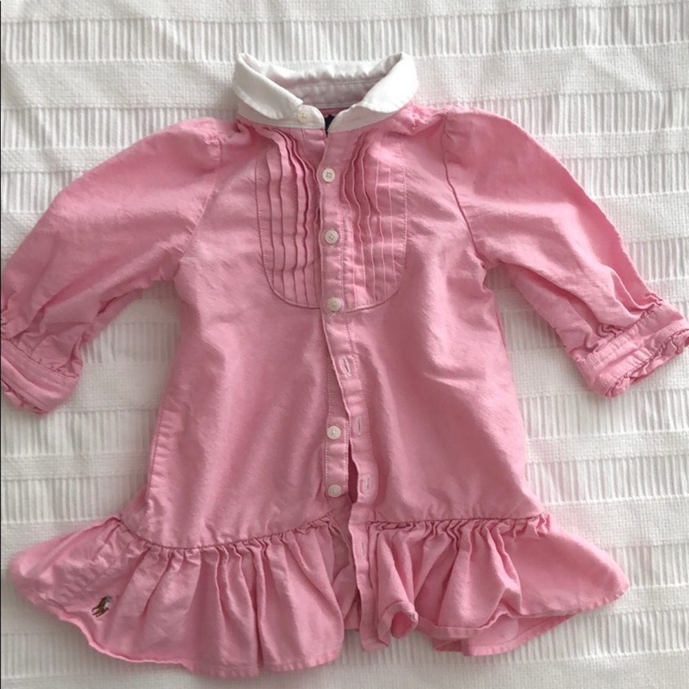 Ralph Lauren pink baby dress excellent condition